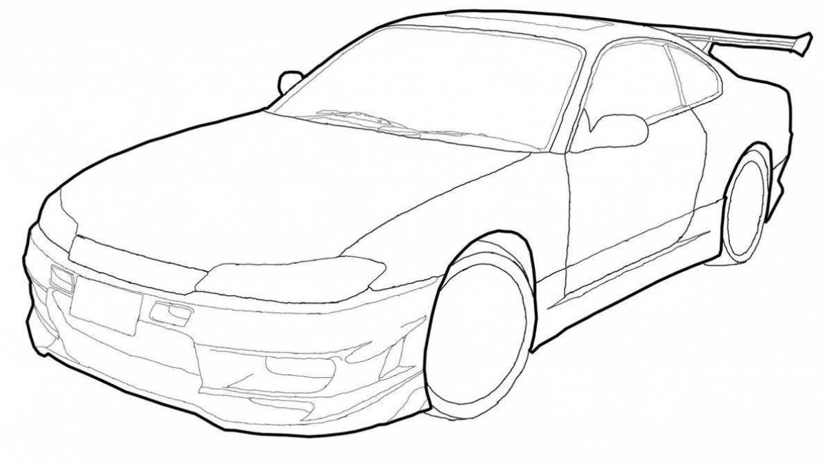 Восхитительная раскраска nissan silvia