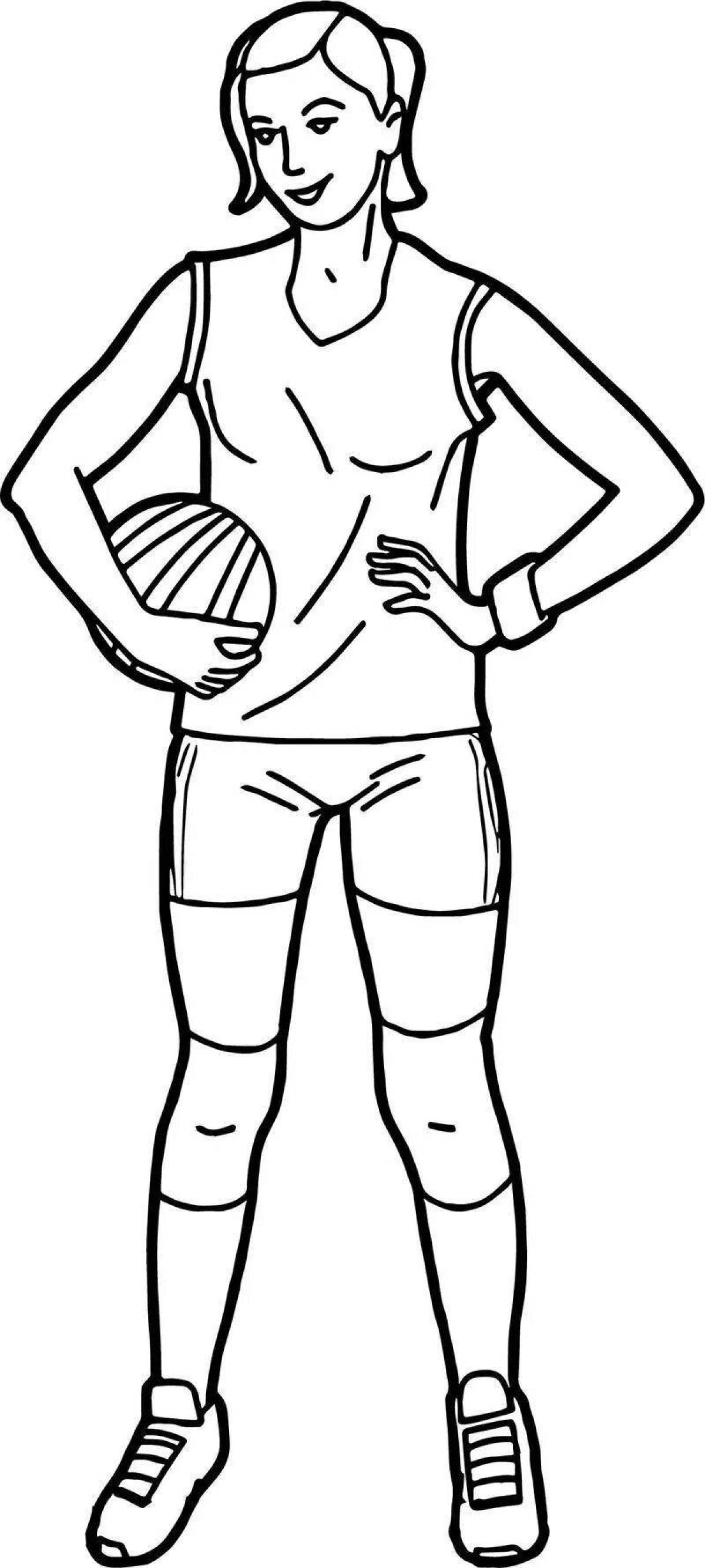 Fairy sportswear coloring page
