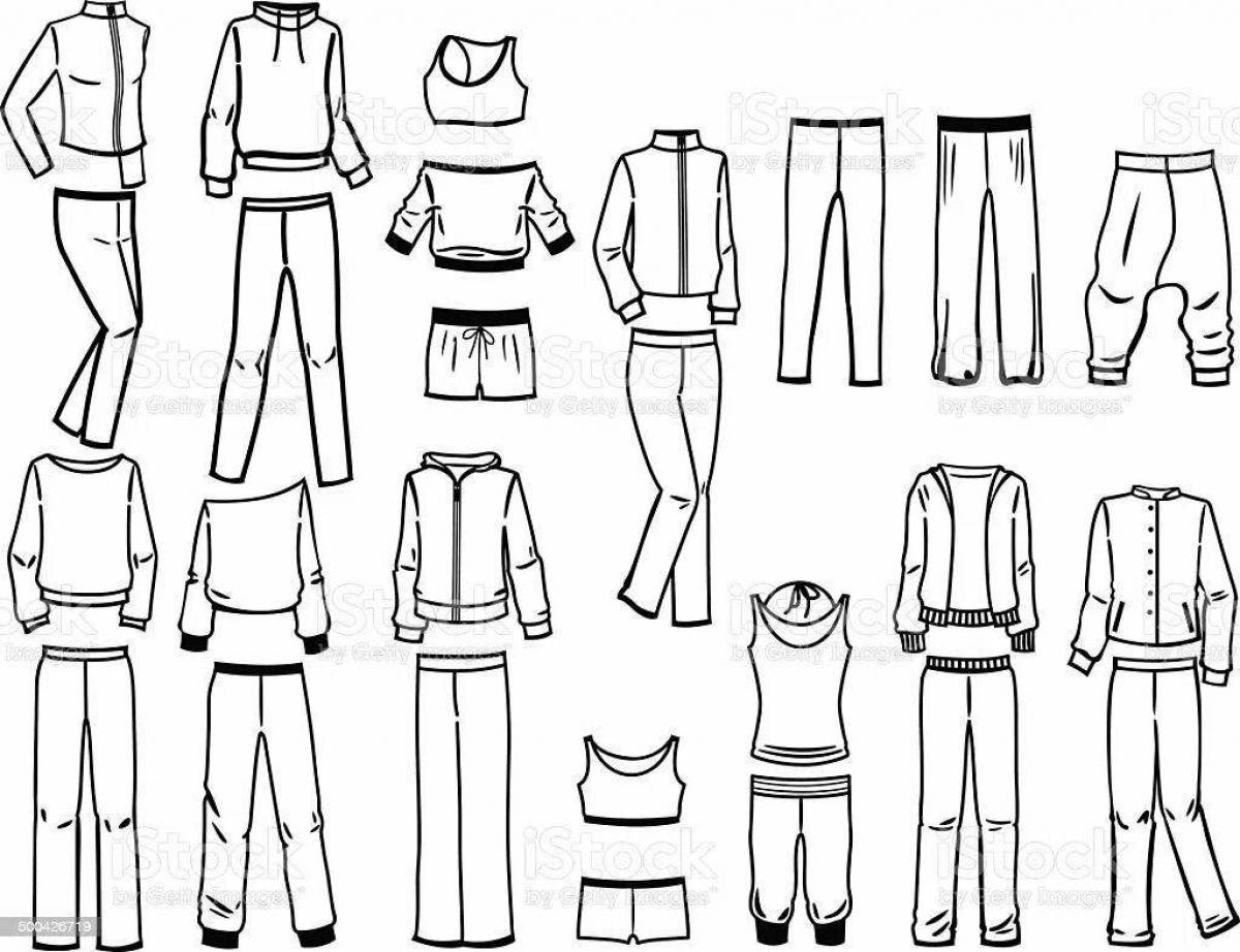 Coloring page glamor sportswear