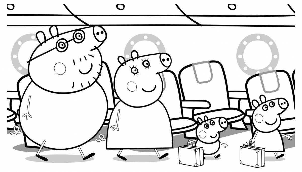 Coloring page gorgeous mother pig