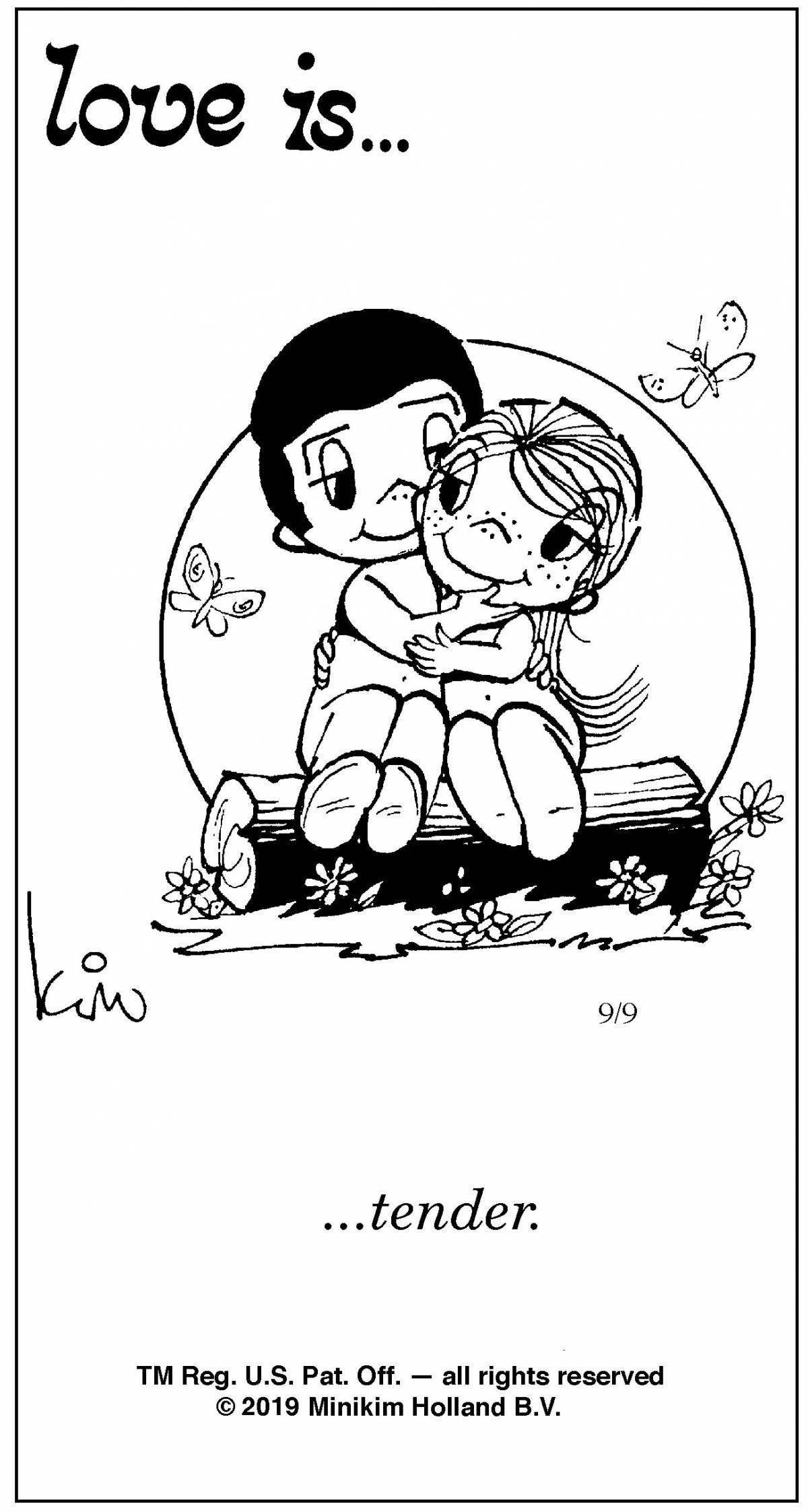 Charming love is coloring book