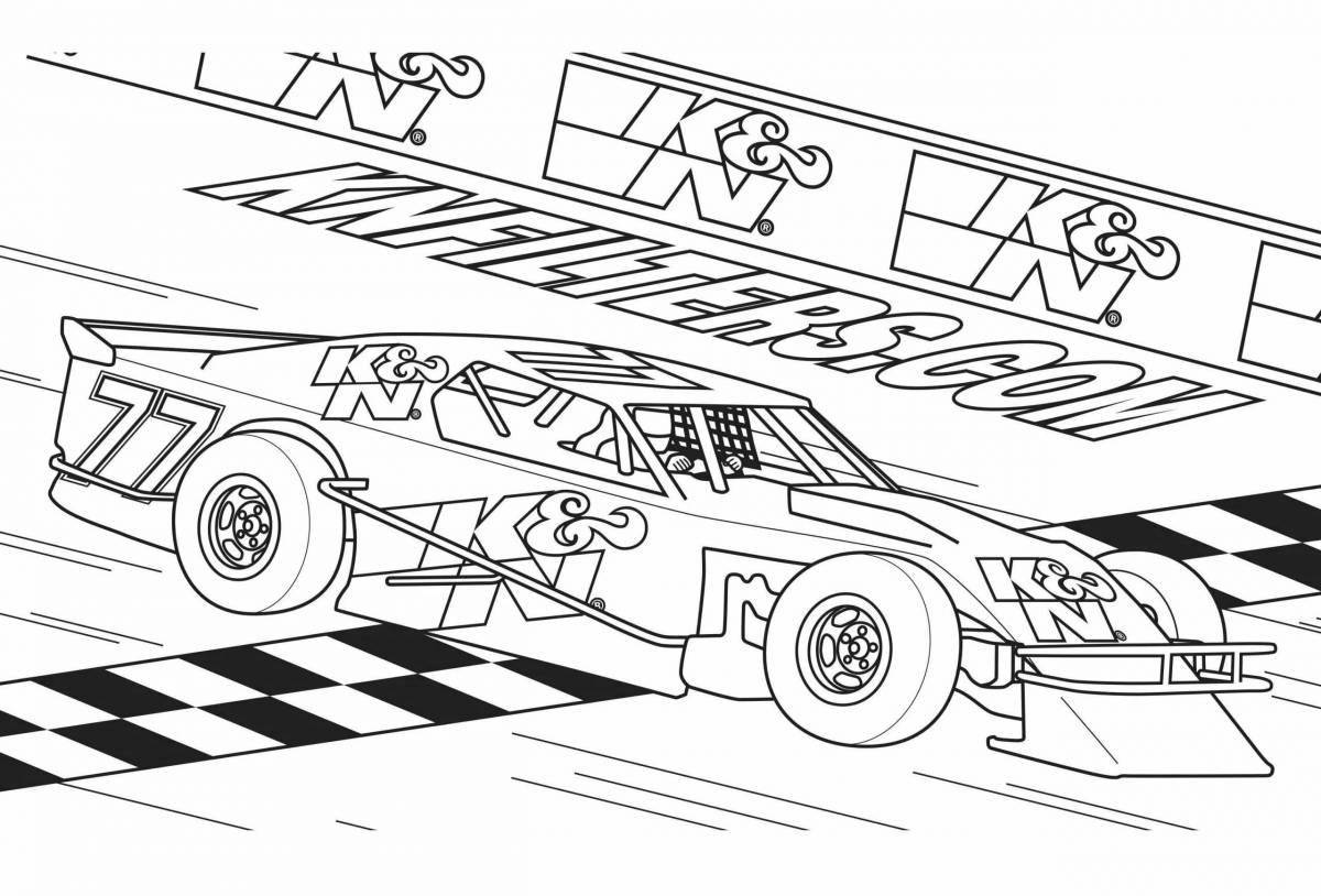 Fun race track coloring