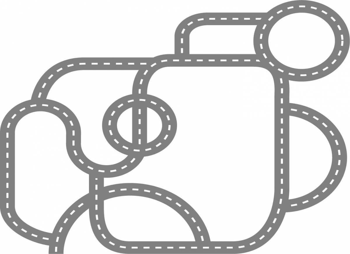 Race track coloring page