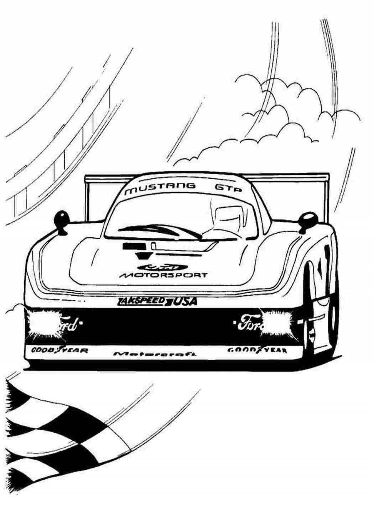 Coloring page shiny race track