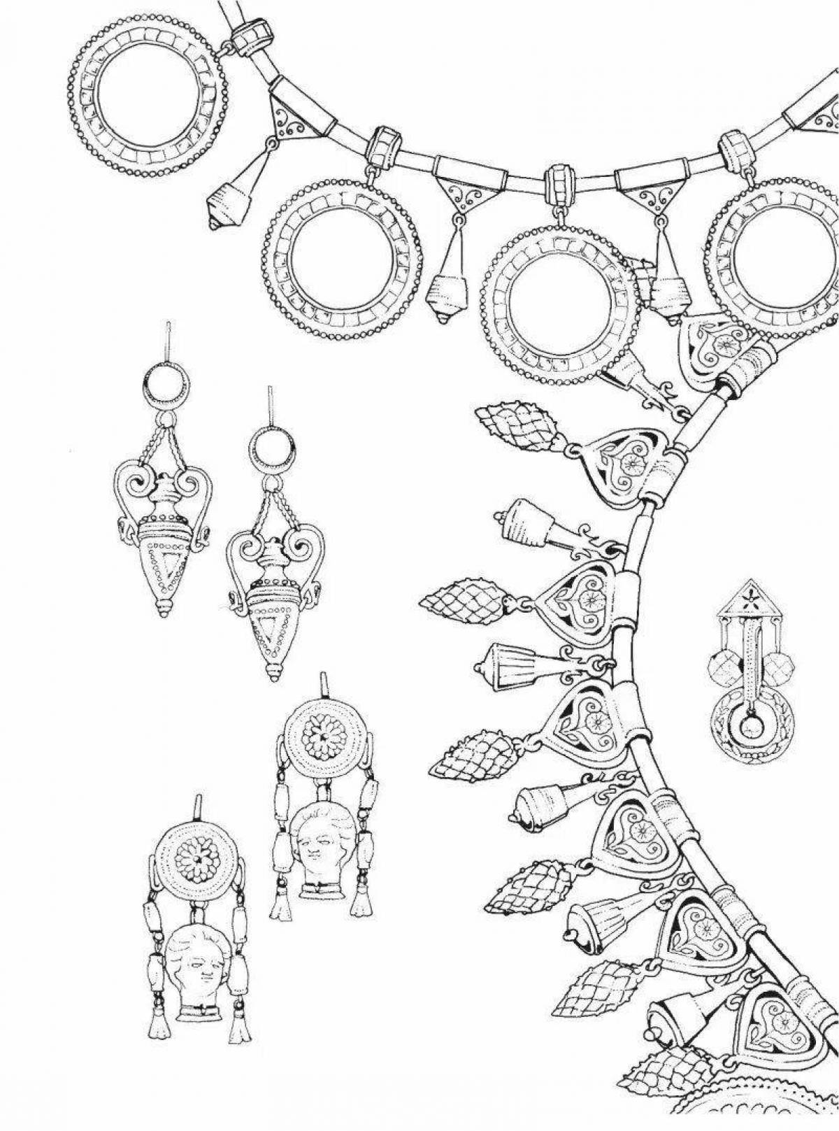 Shining Jewelry Coloring Page