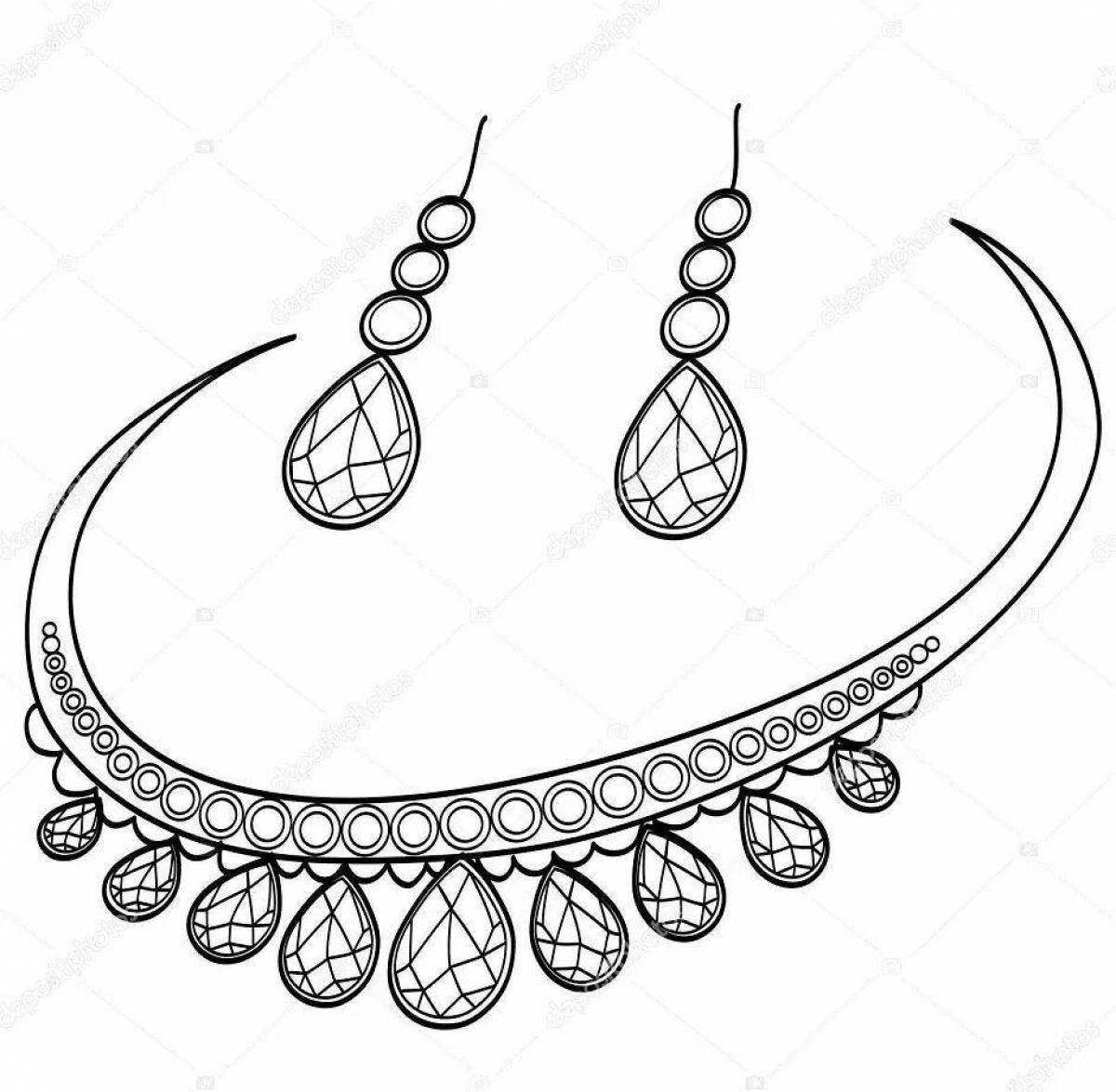 Sparkling Jewelry Coloring Page