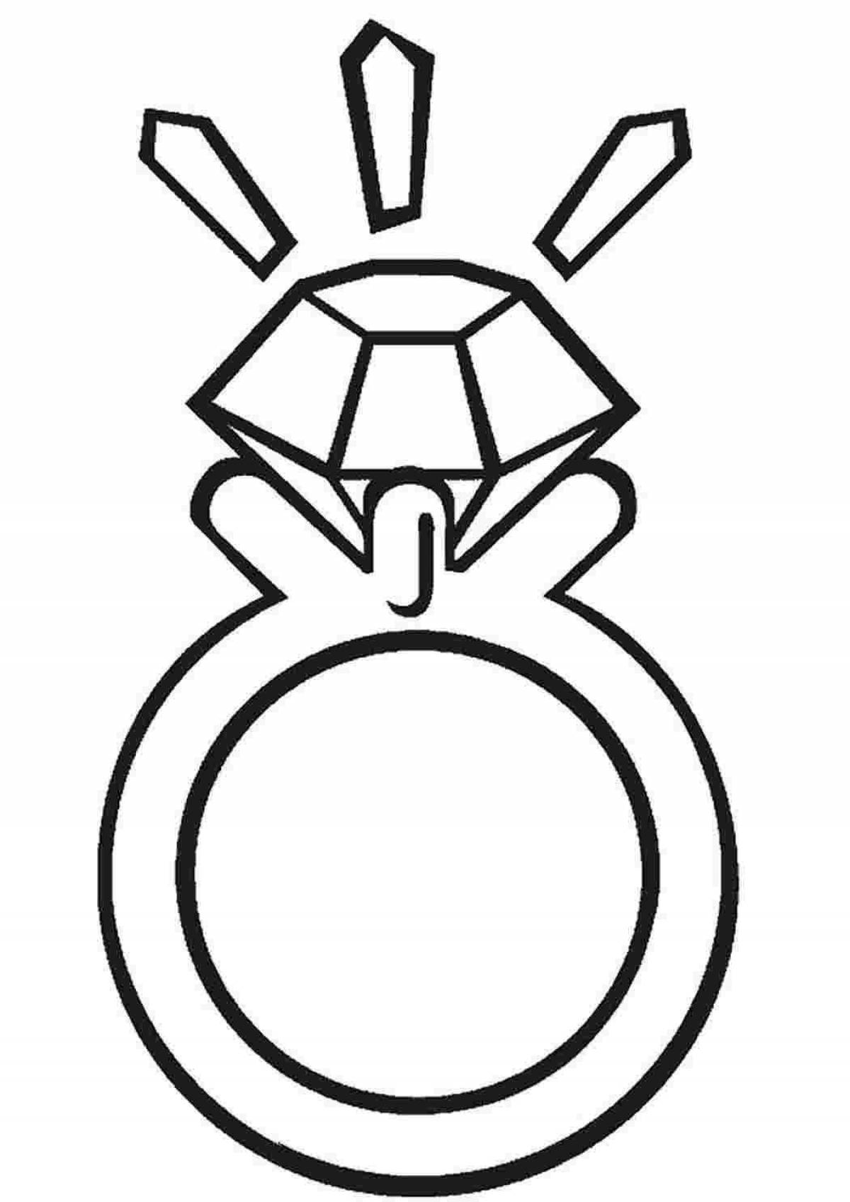 Glittering Jewelry Coloring Page