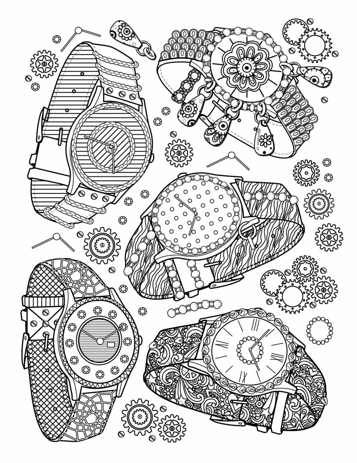 Fine jewelry coloring page