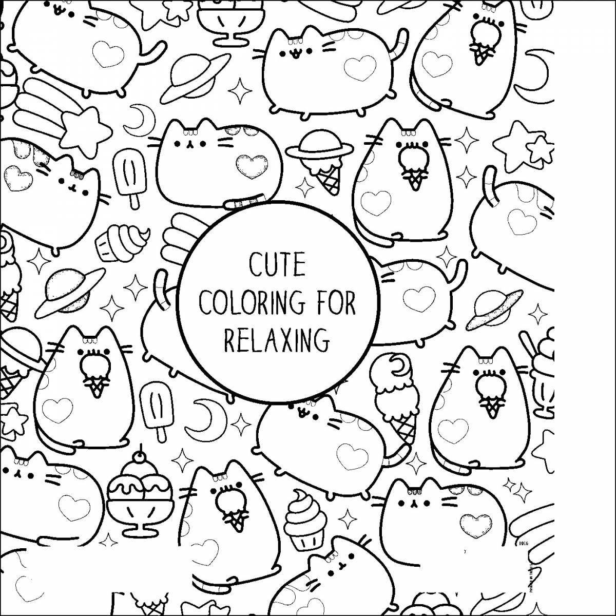 Amazing push plush coloring page