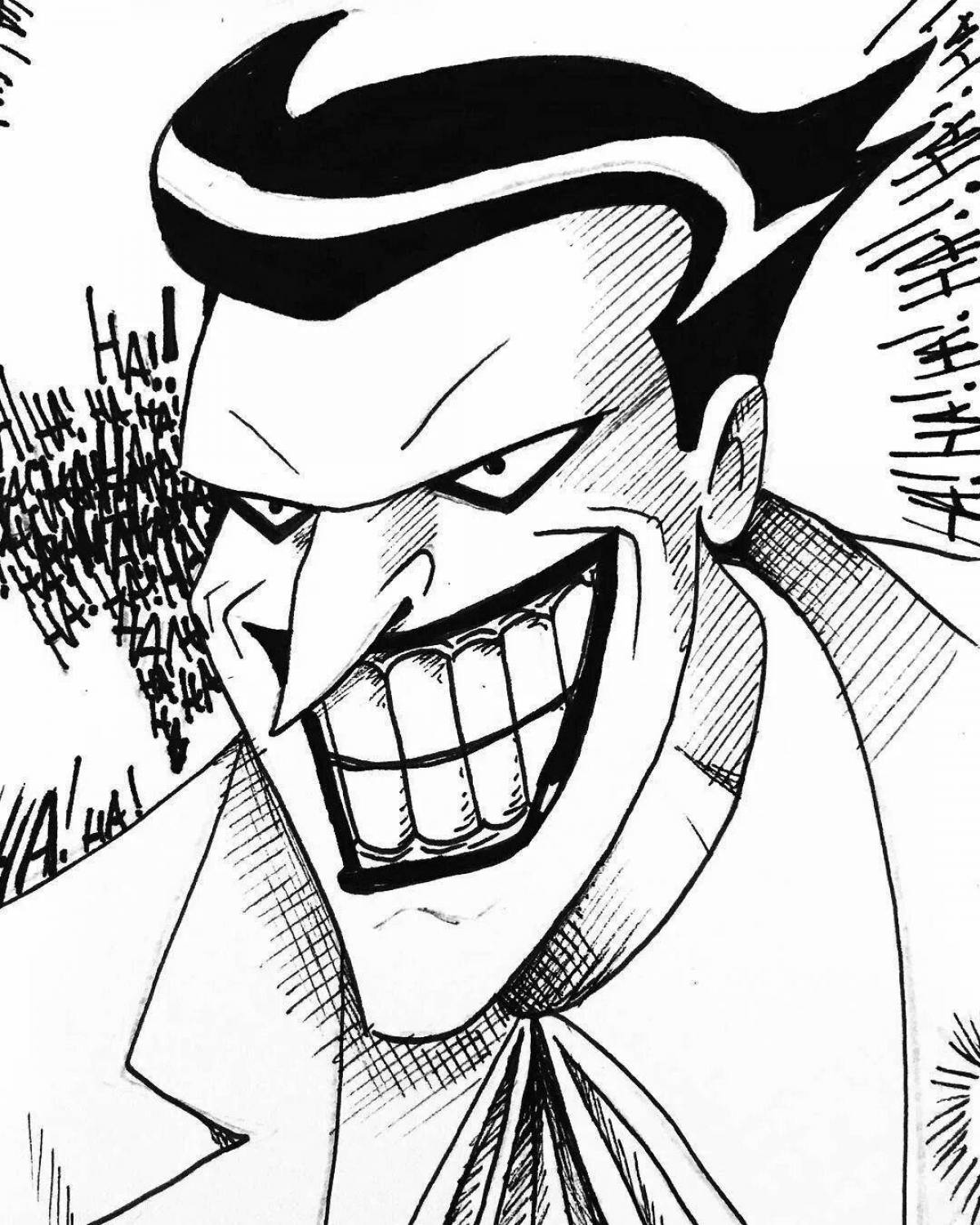Coloring funny joker face