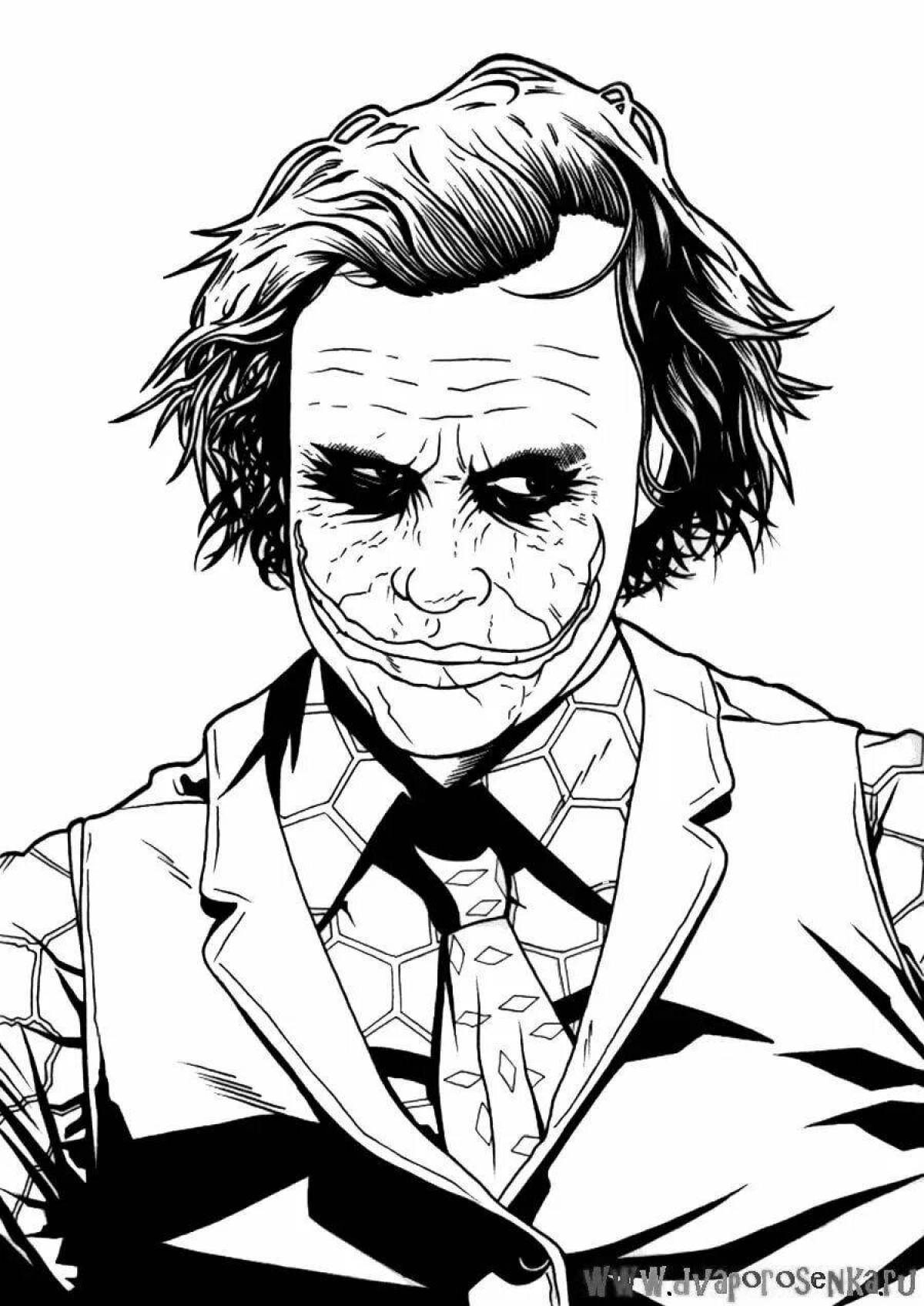 Joker face coloring page
