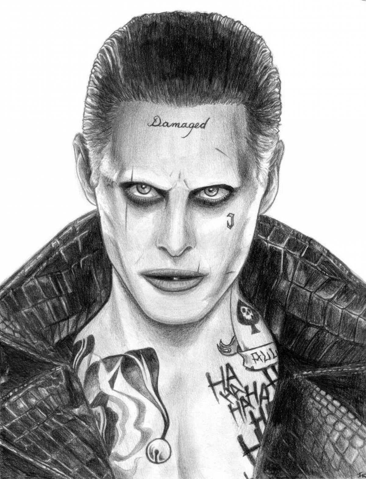 Dark Joker face coloring page