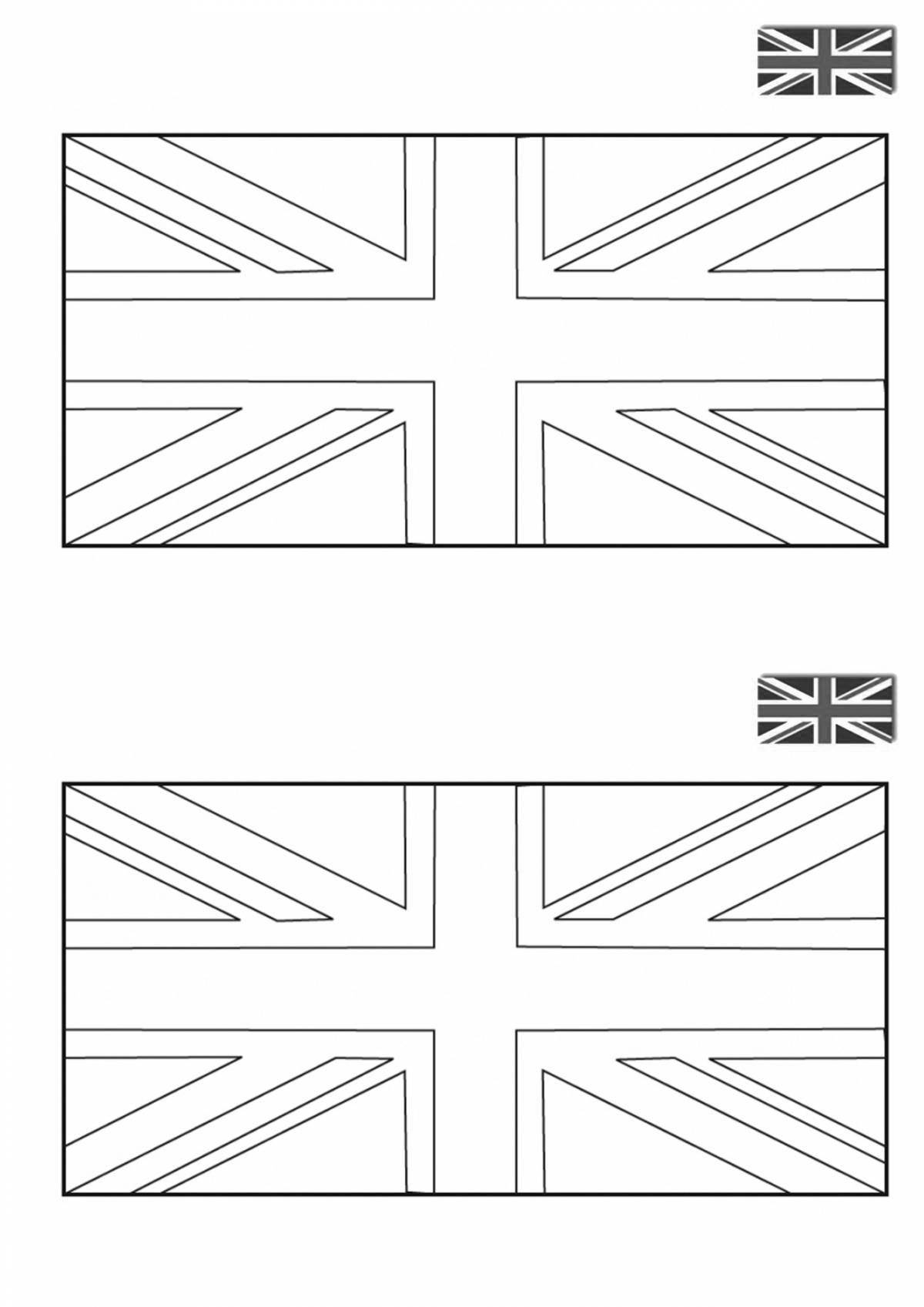 Coloring book gorgeous british flag