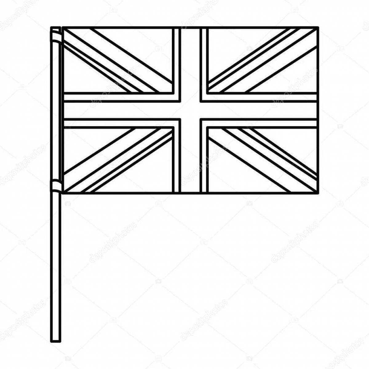 Coloring book beautiful british flag