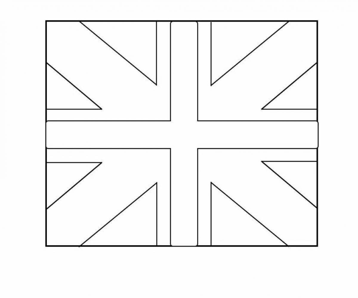 Comic British flag coloring book
