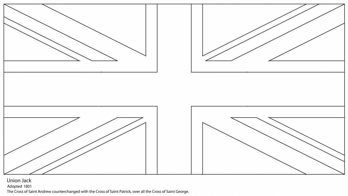 British flag live coloring page