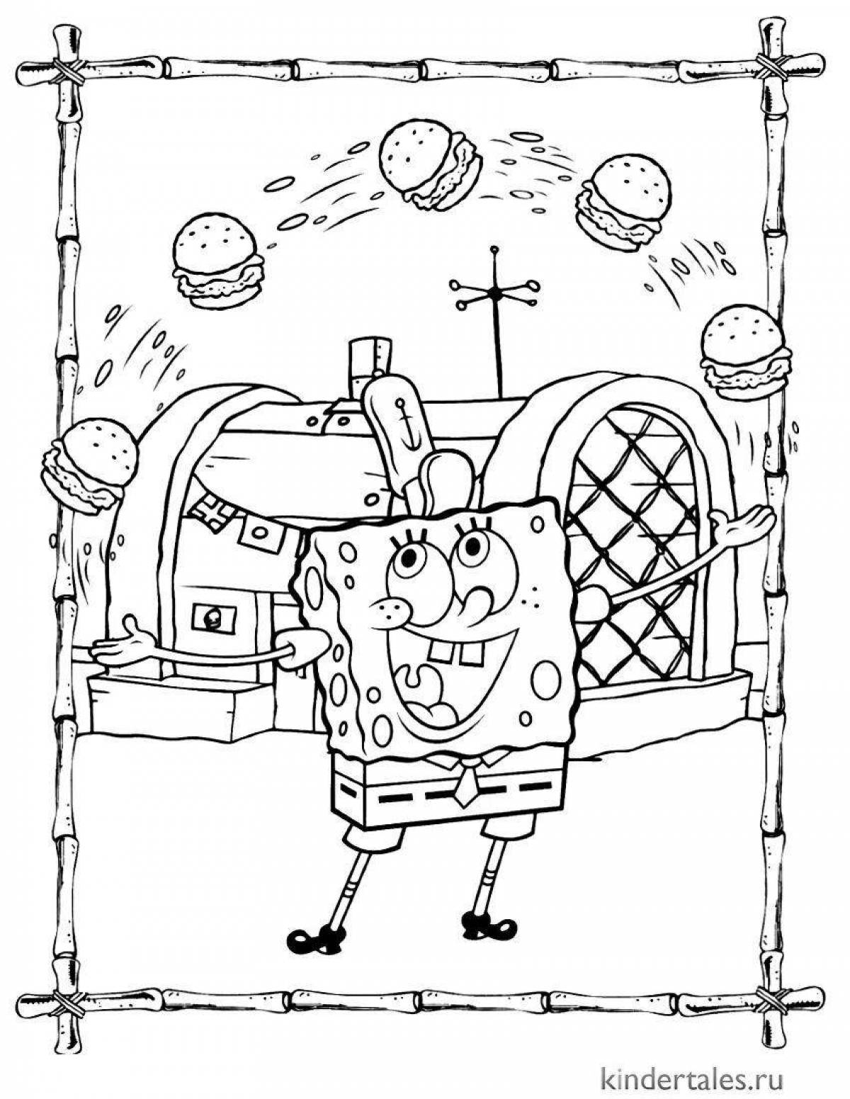 Krusty Krab funny coloring page