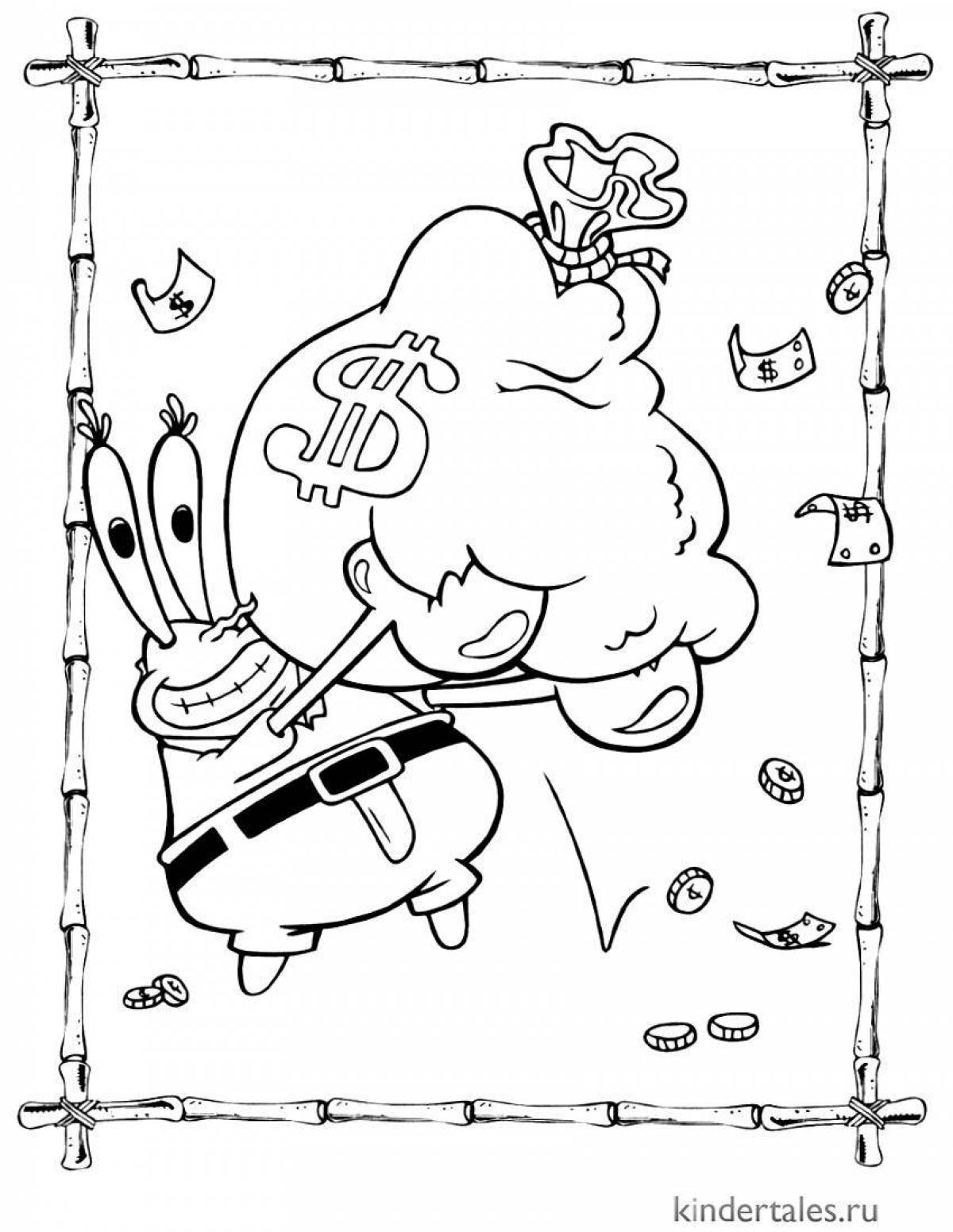 Coloring live krusty krab