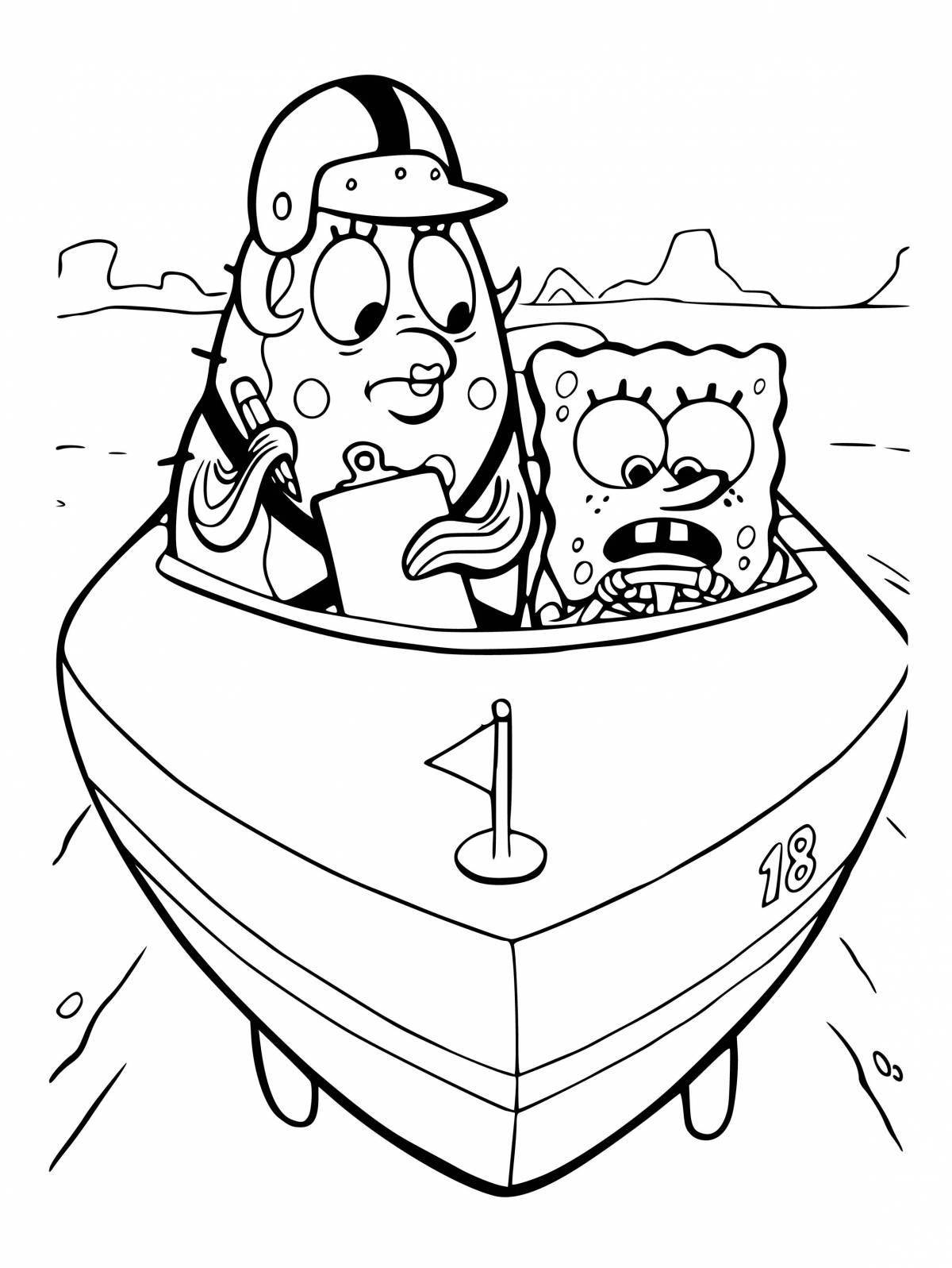 Shiny Krusty Krab Coloring Page