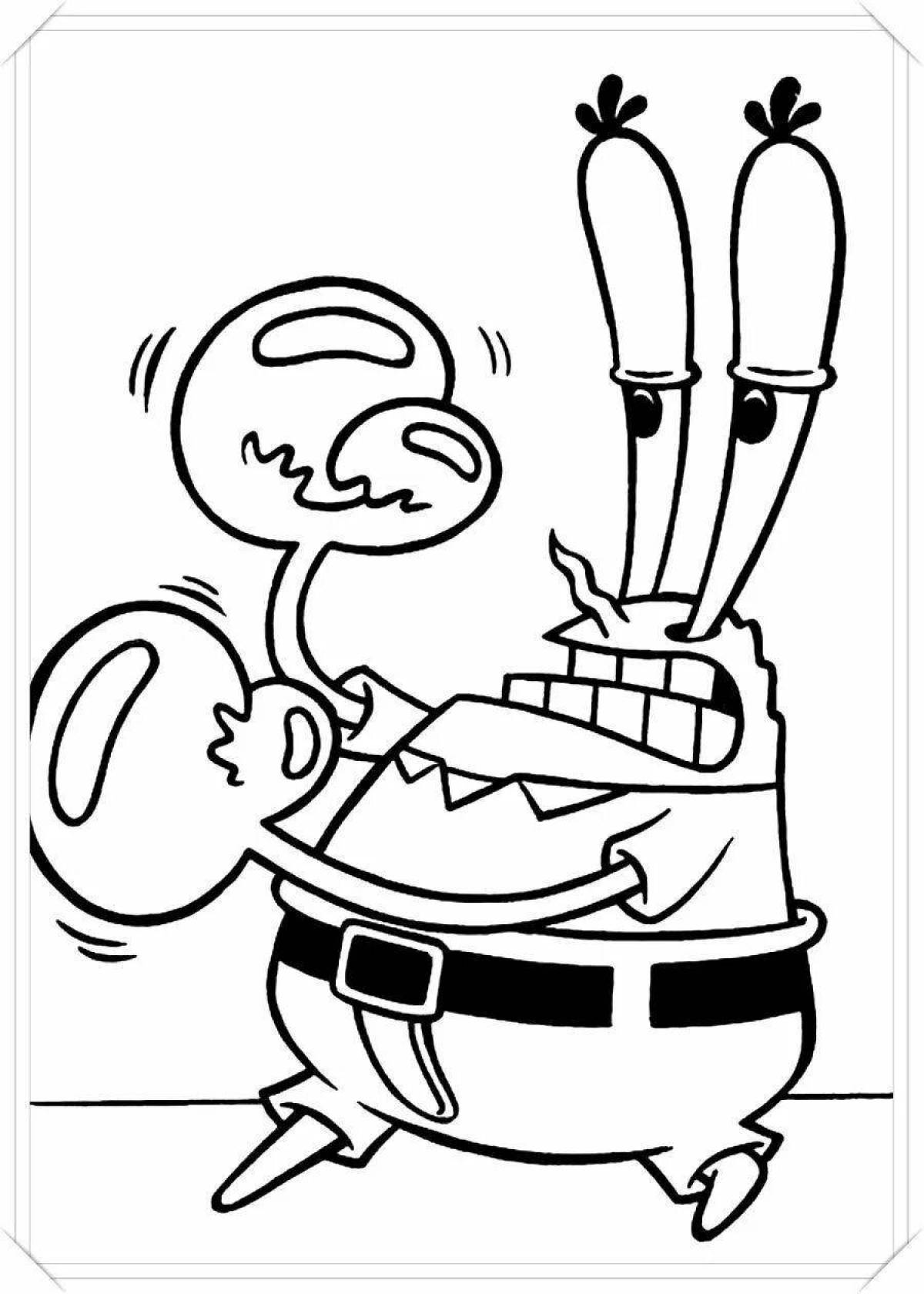 Coloring page amazing krusty krab