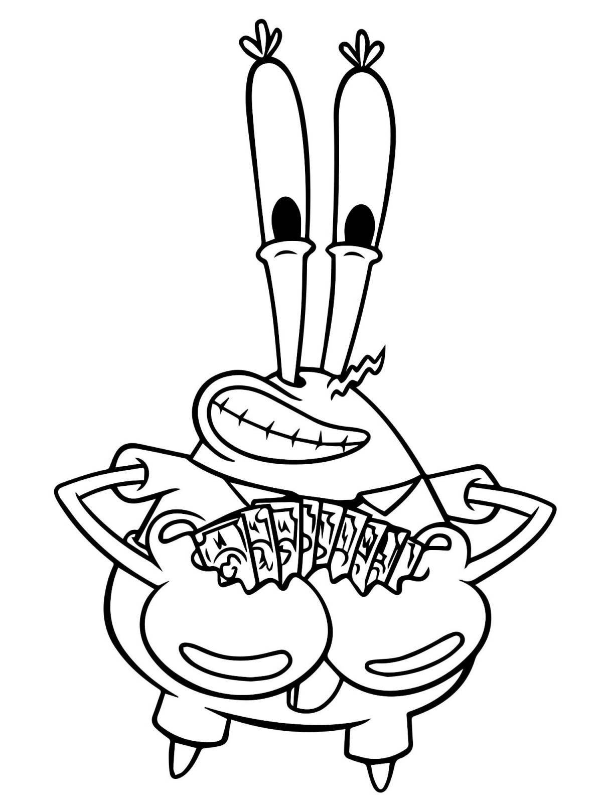 Sweet Krusty Krab coloring page