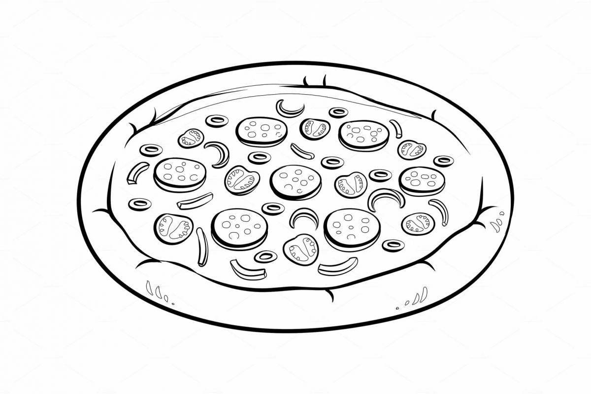 Amazing pepperoni pizza coloring book