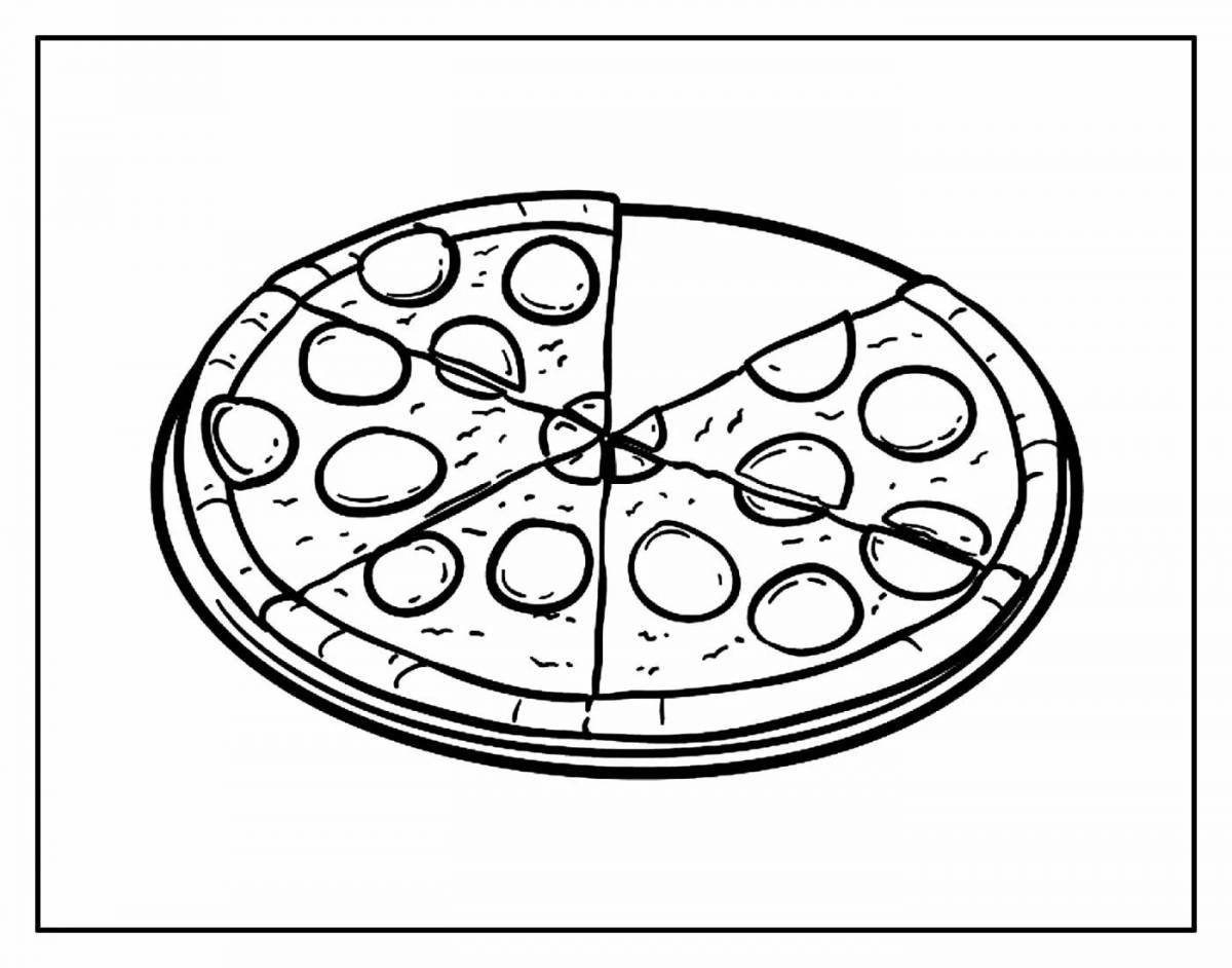 Fabulous pepperoni pizza coloring book