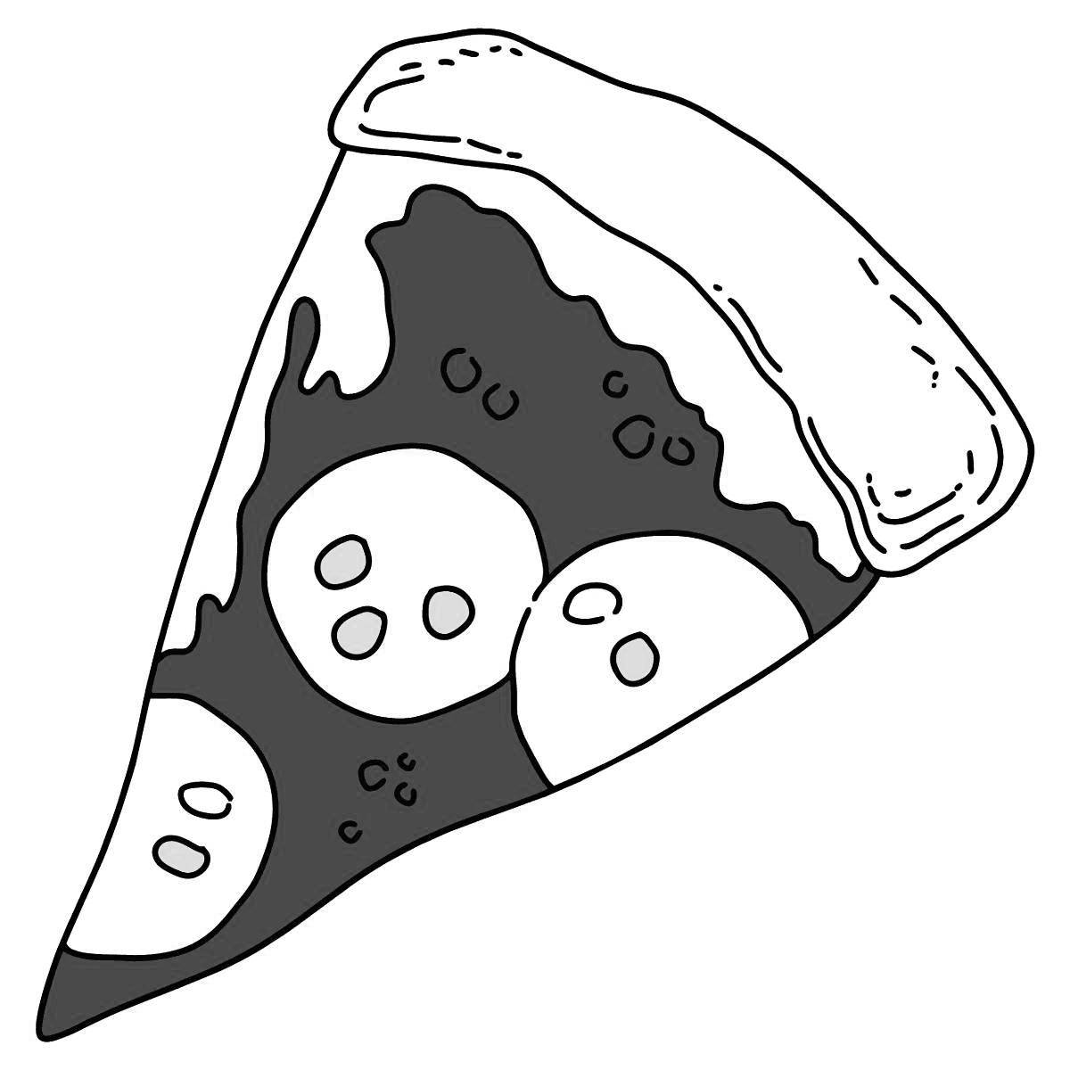 Роскошная раскраска пицца пепперони
