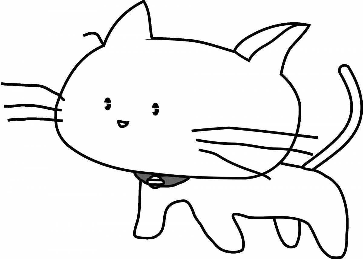 Раскраска озорной рыжий кот