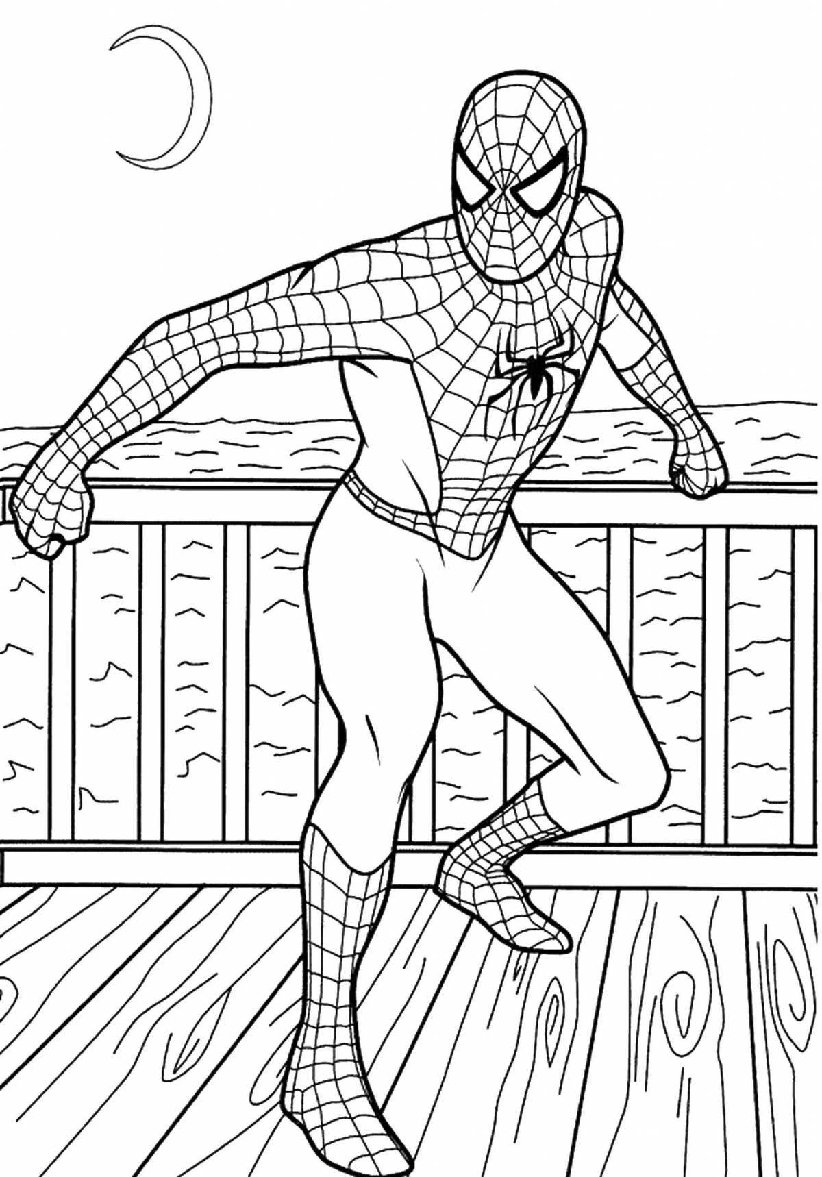 Coloring page dazzling spider-man