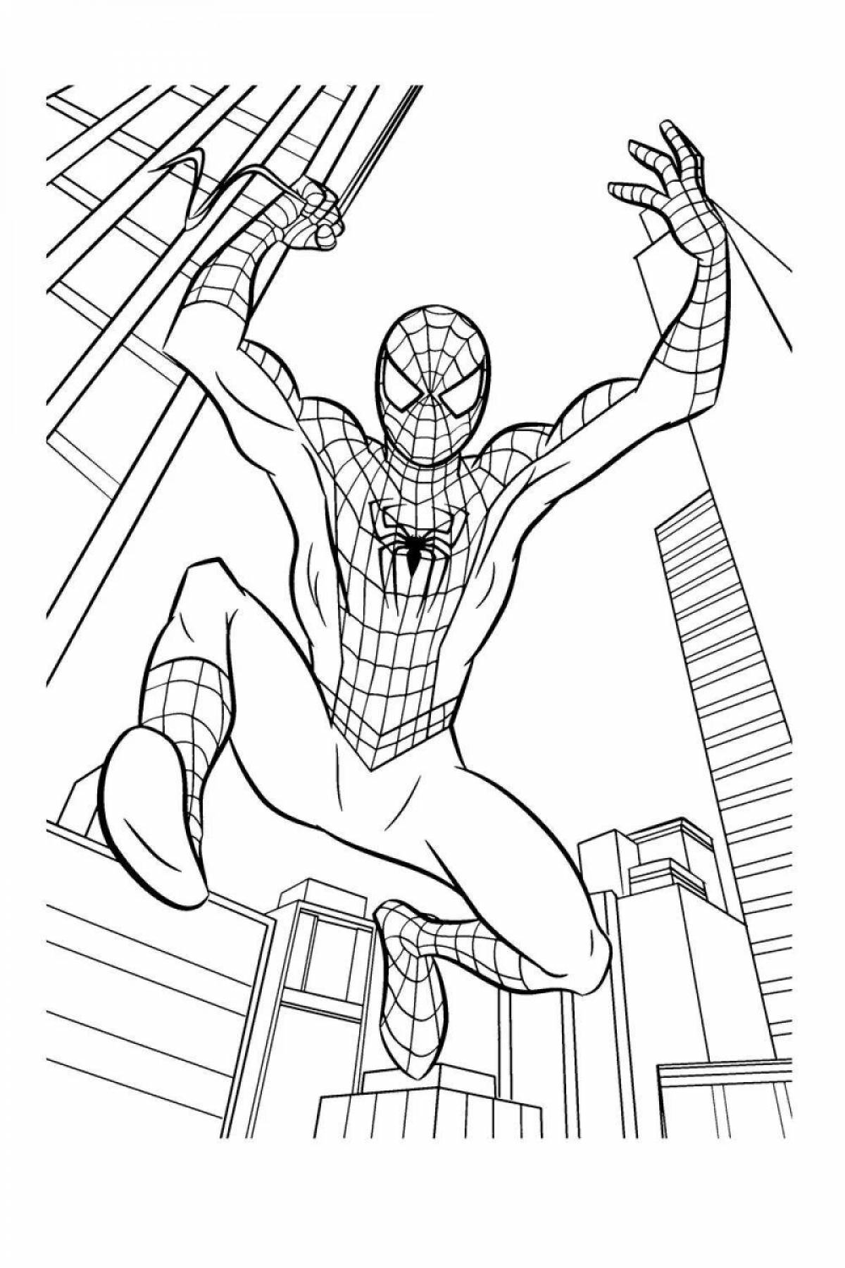 Gorgeous spiderman coloring book