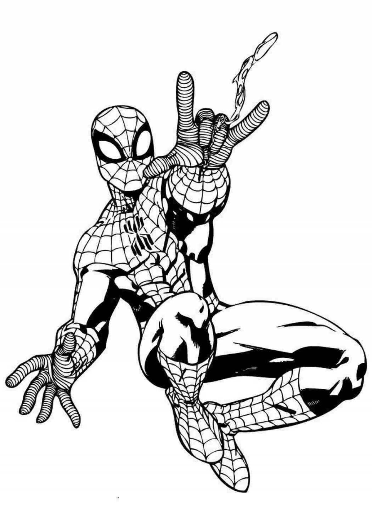 Coloring elegant spider-man