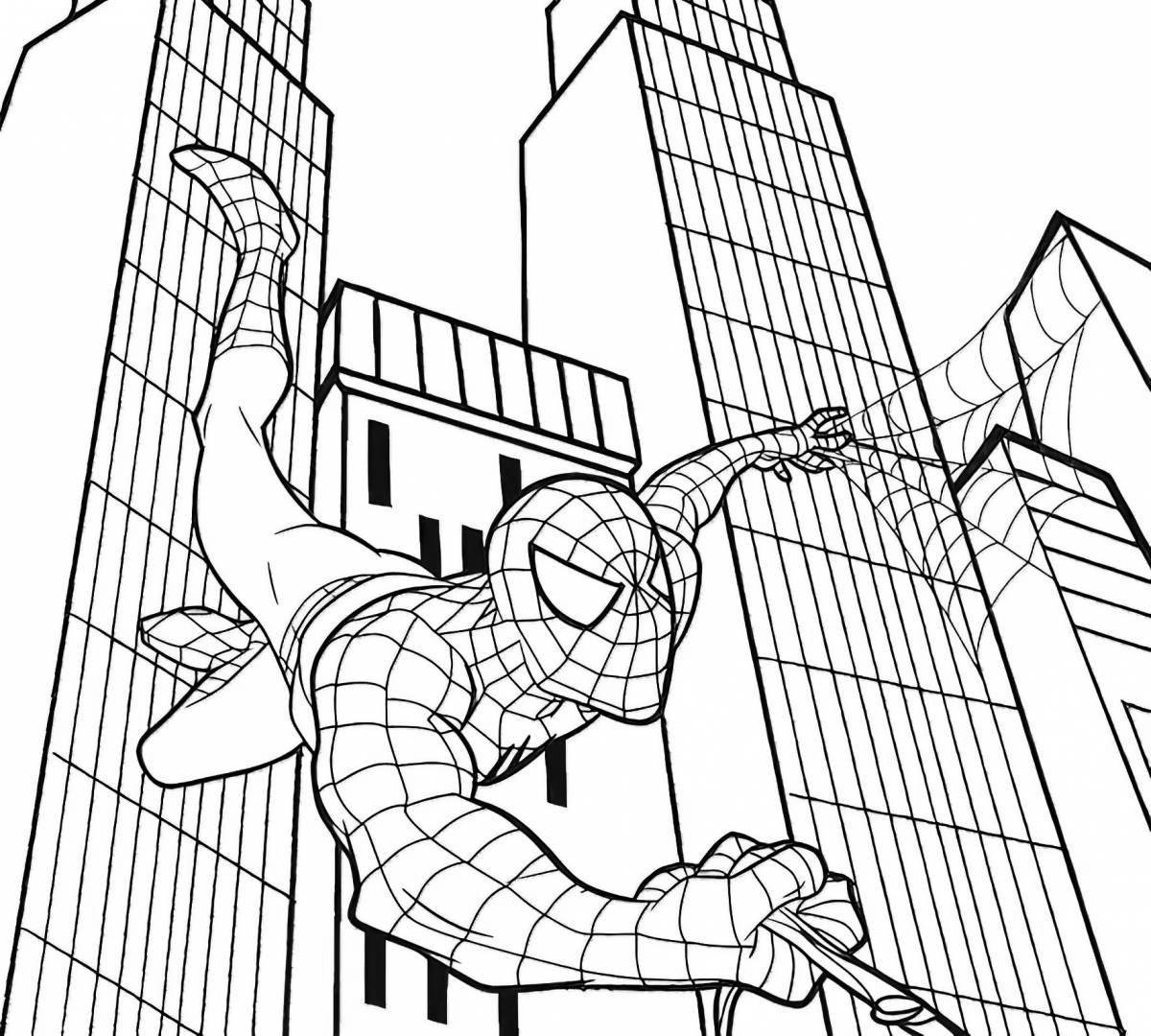 Charming spider-man coloring book