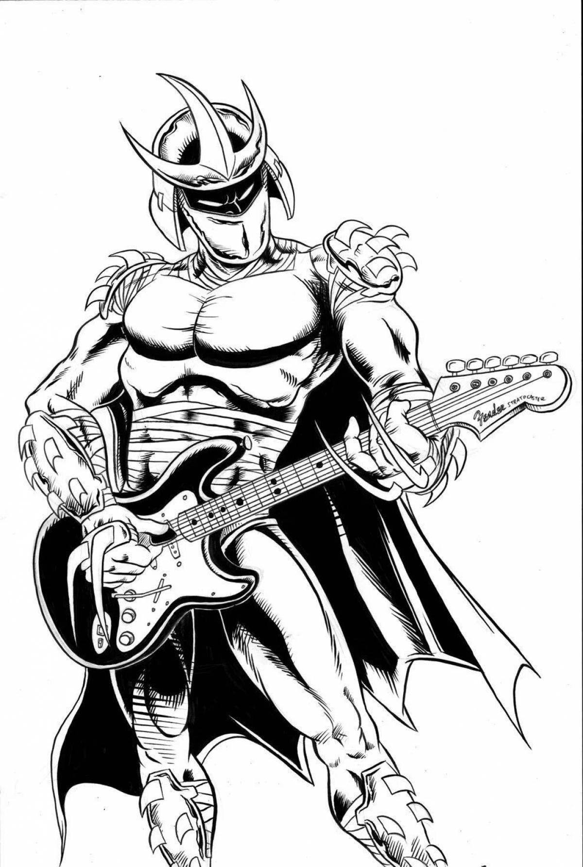 Intricate super shredder coloring page