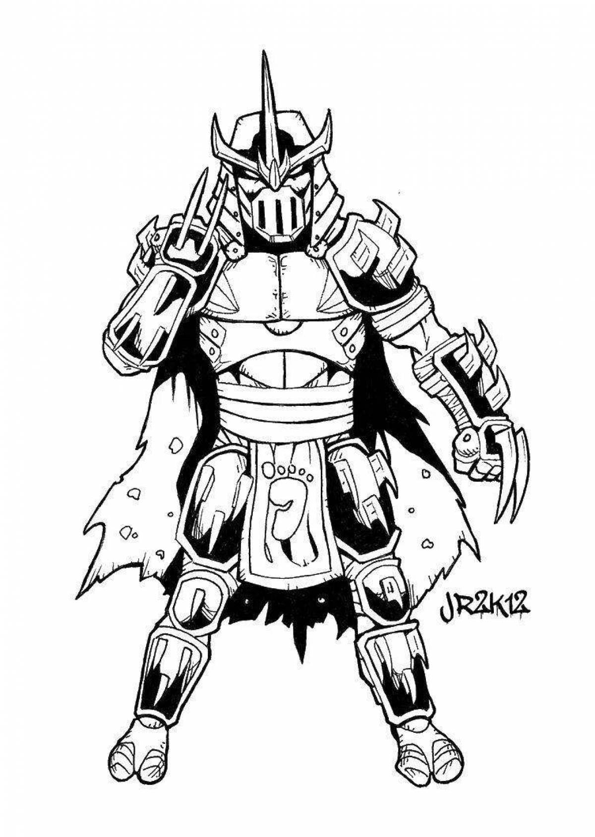 Сложная раскраска super shredder