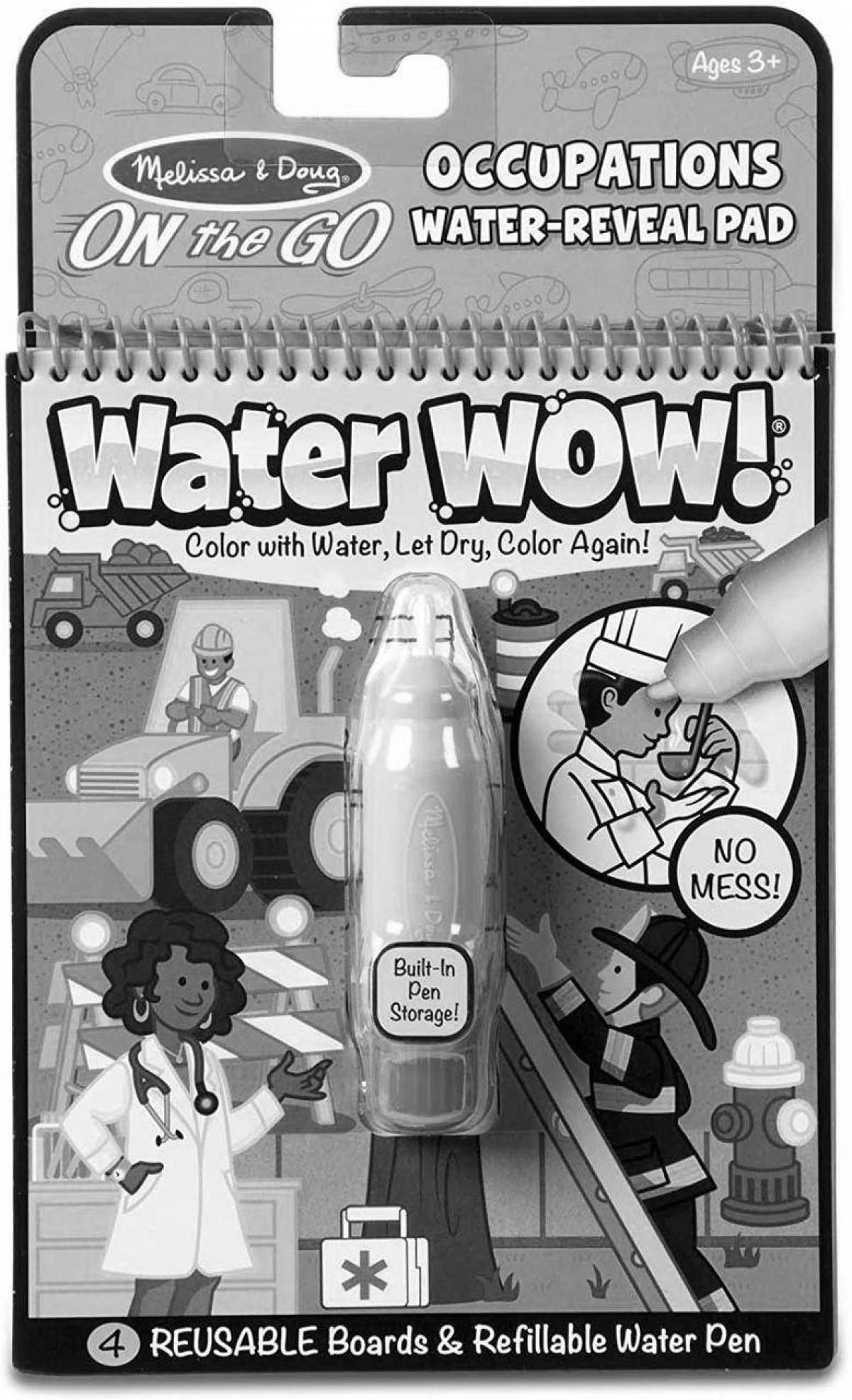 Radiant water wow coloring page