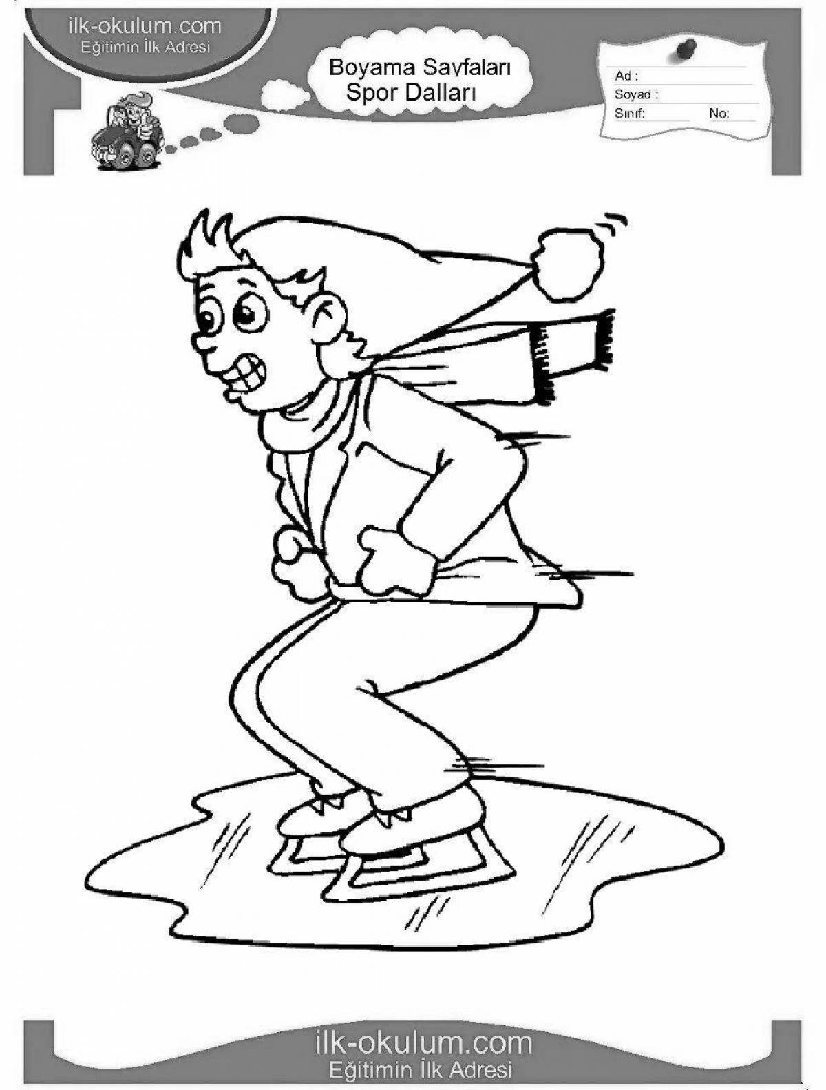 Attractive ice beware coloring page