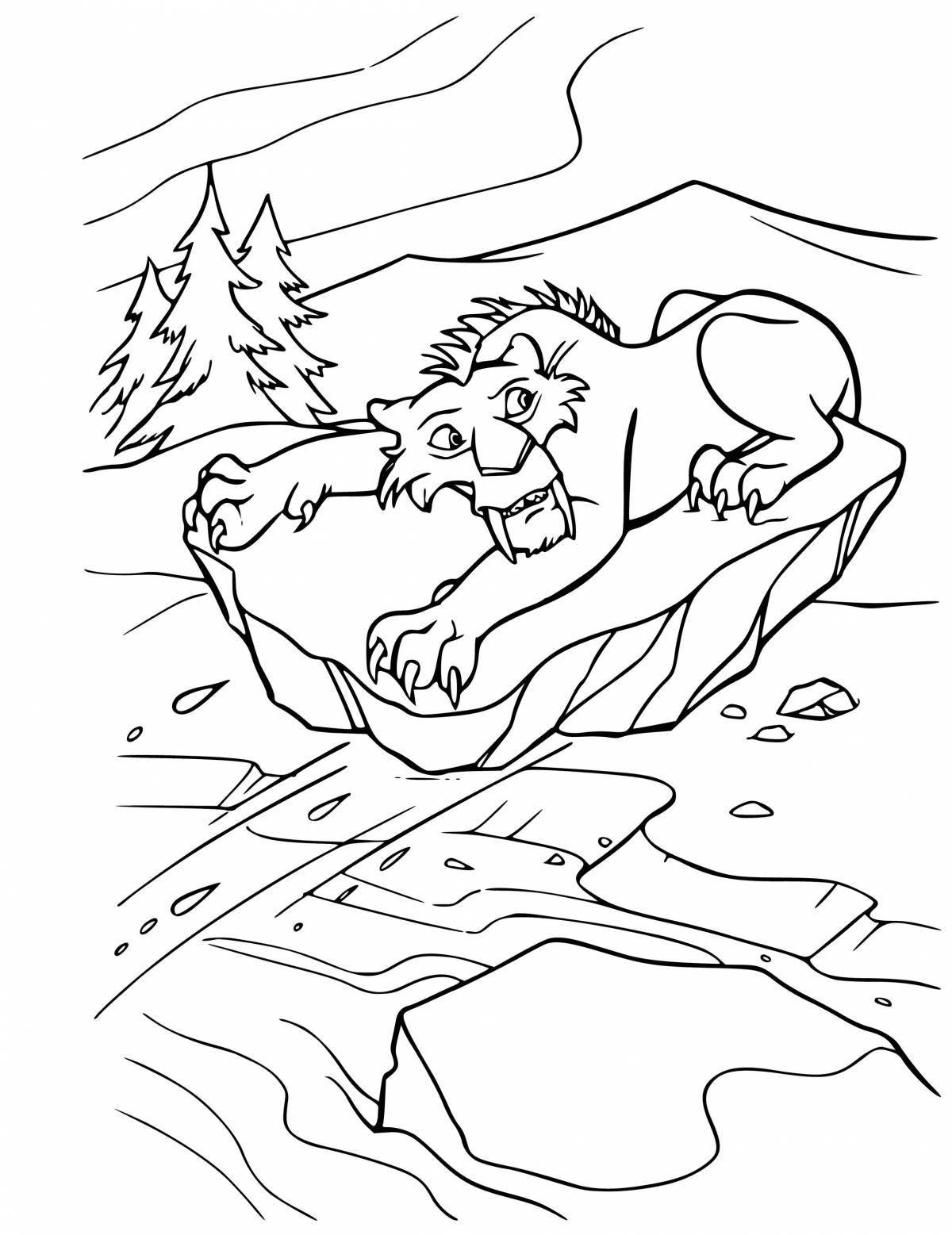 Cautious Ice Joyful Coloring Page