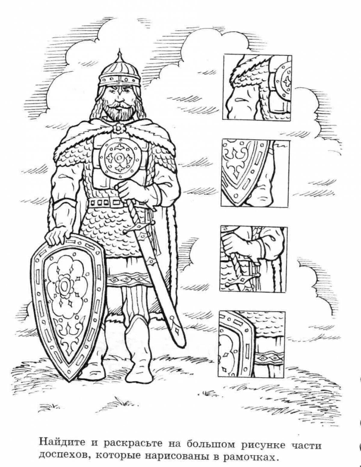 Coloring book magnificent ancient Rus'