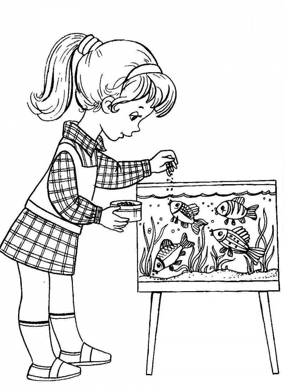 Glowing good deeds coloring page