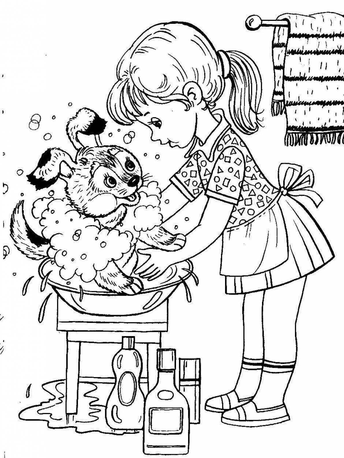 Exciting good deeds coloring page