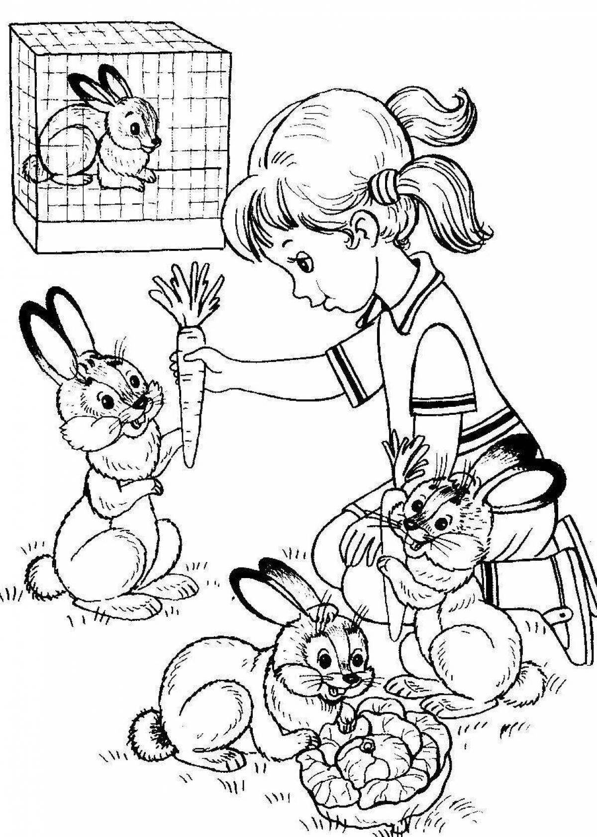 Cute good deeds coloring page