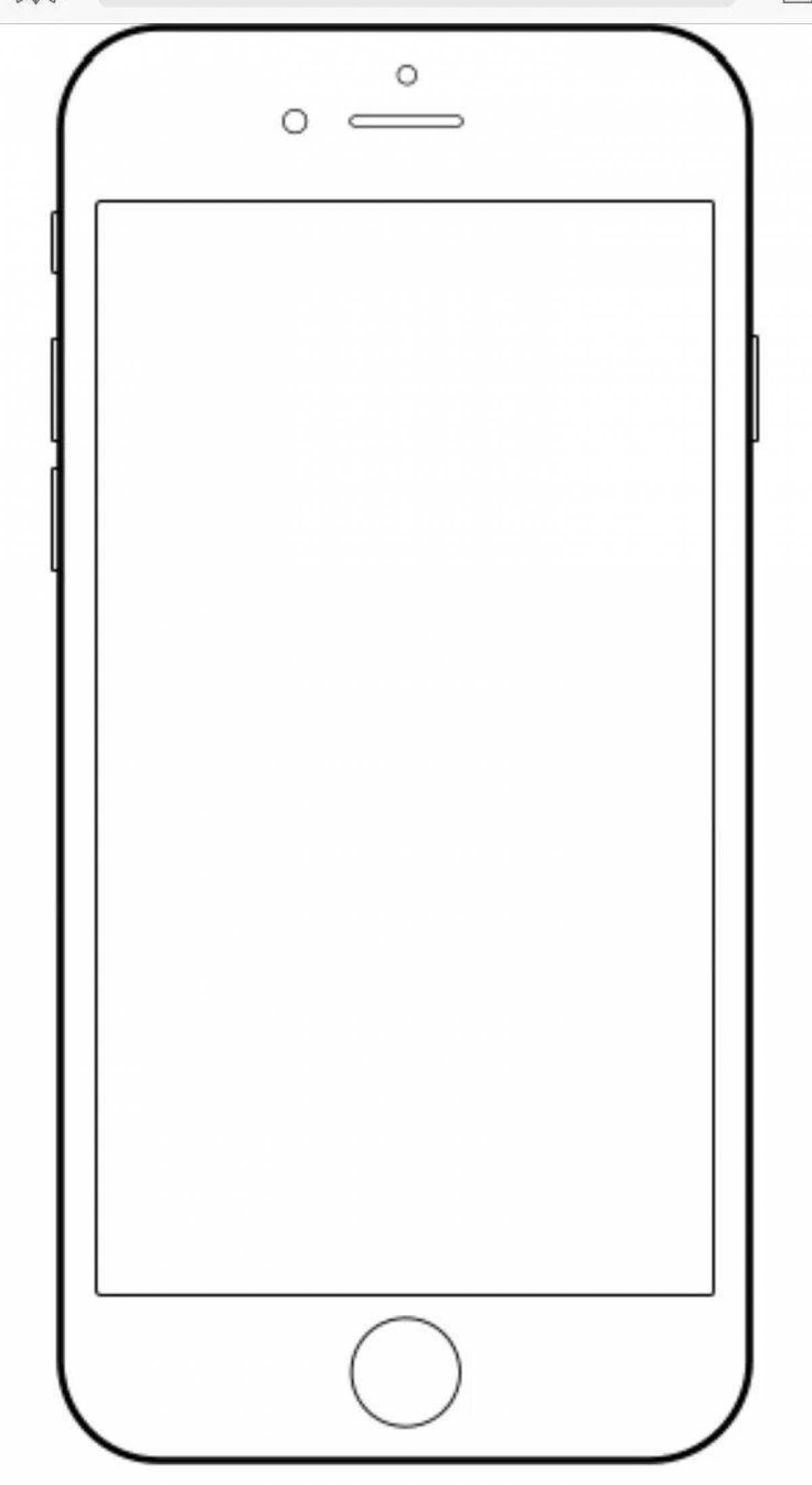 Creative phone screen coloring page
