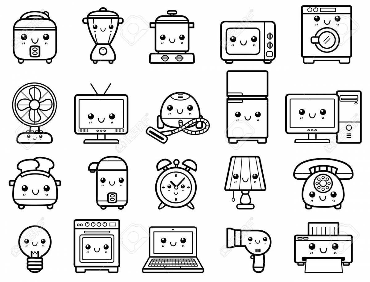 Coloring page wonderful electrical devices