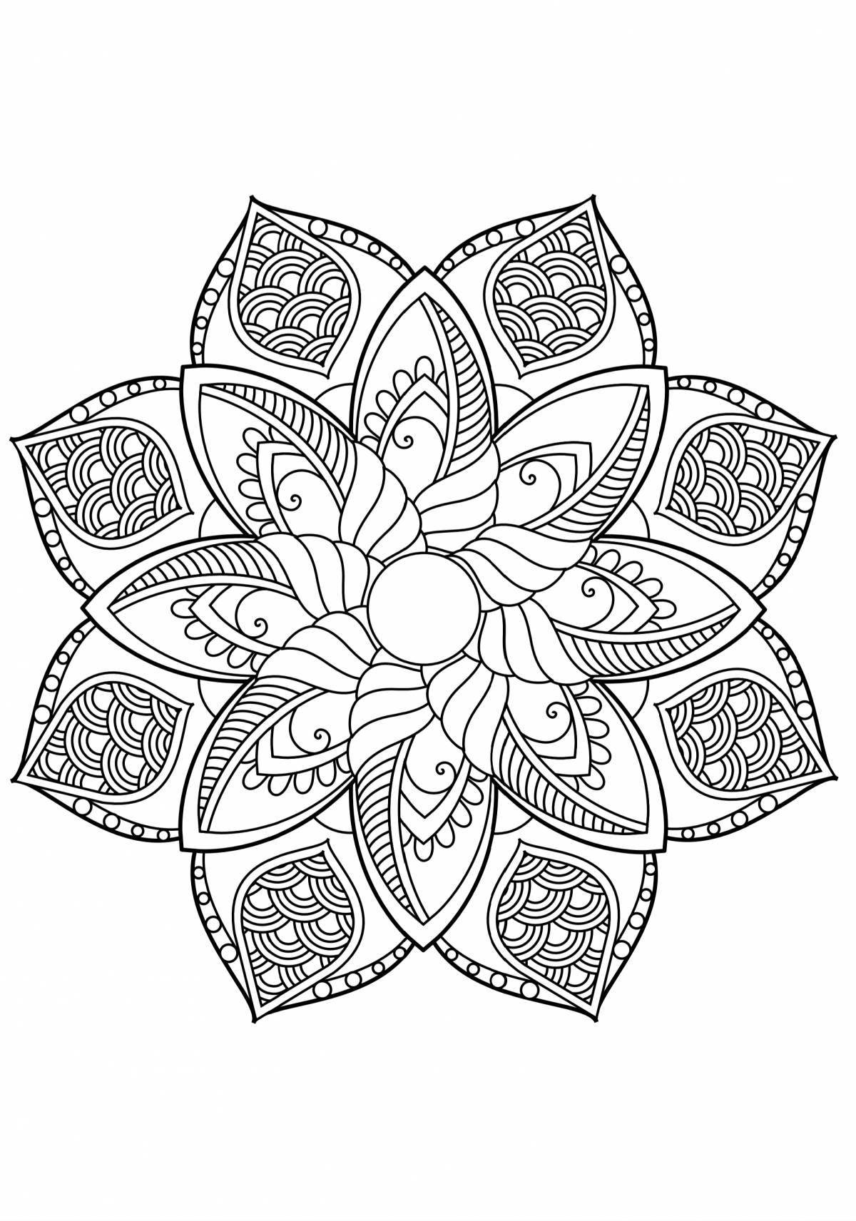 Fantastic flower coloring page
