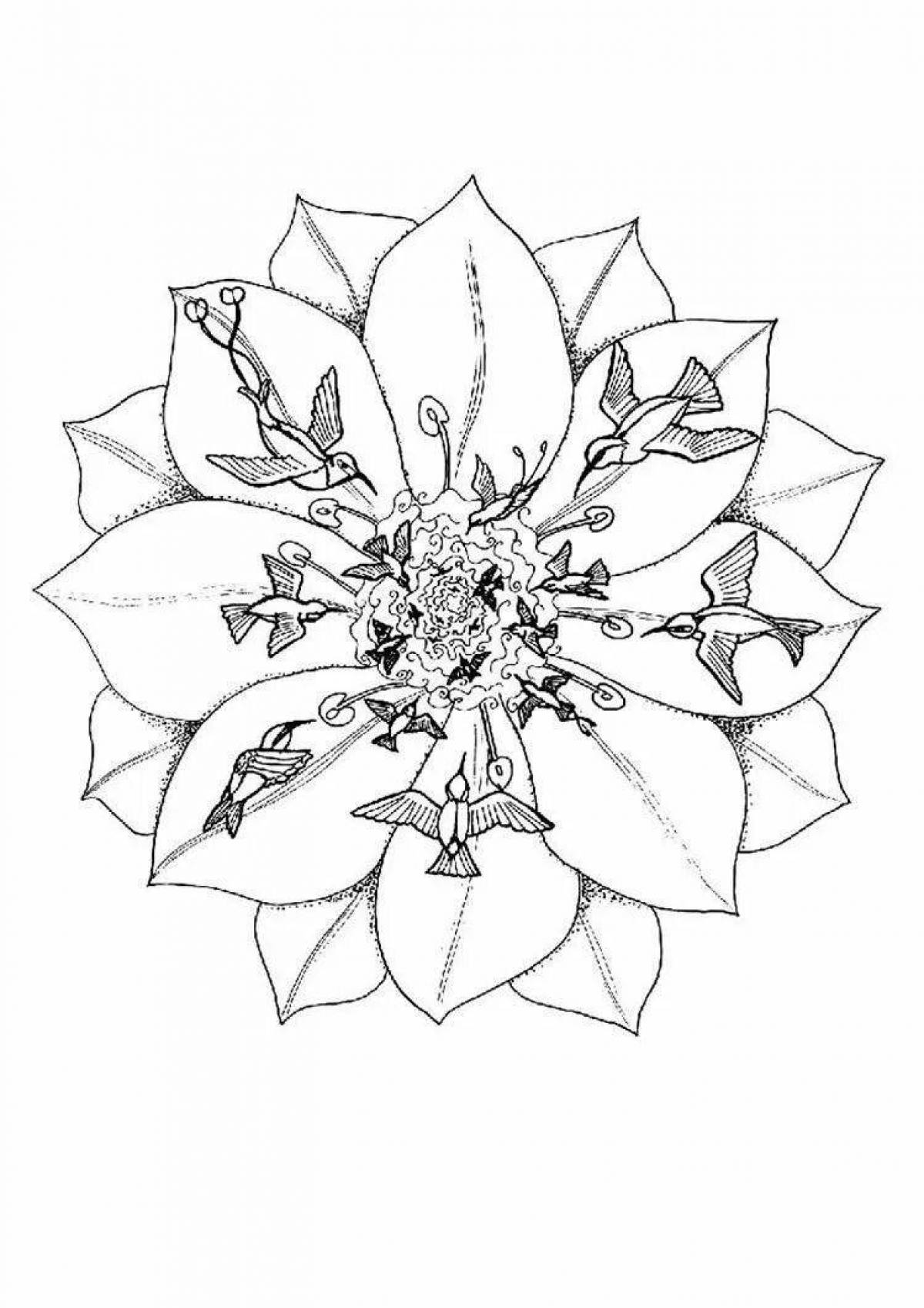 Magic flower coloring page