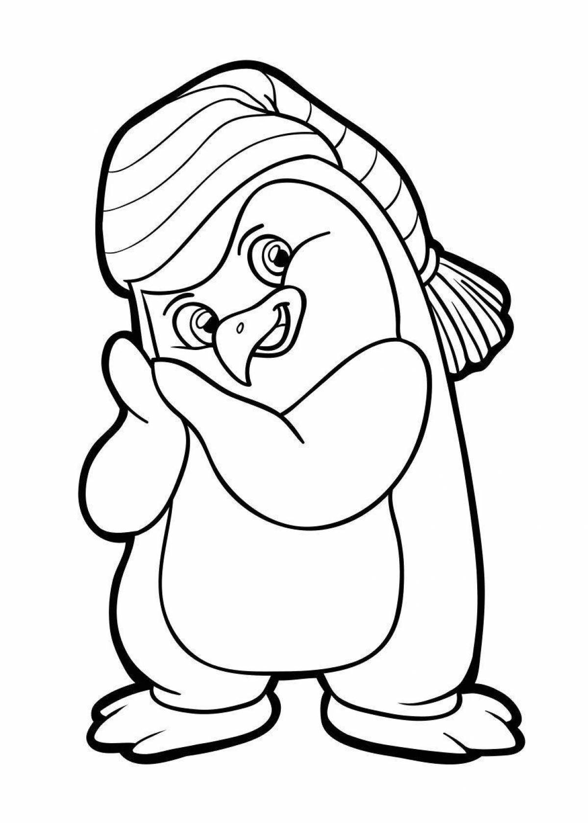 Lovely coloring penguin lolo
