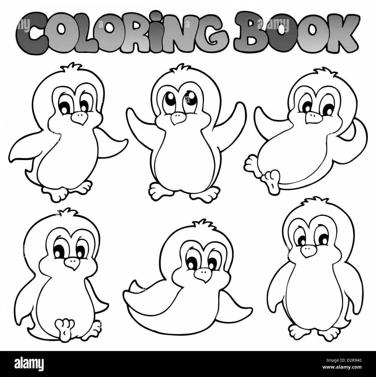 Lovely coloring penguin lolo
