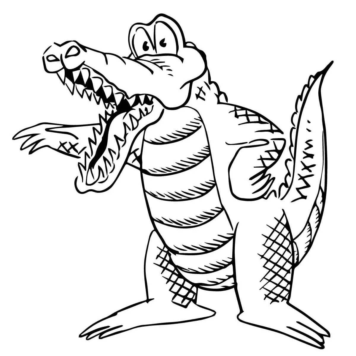 Monty crocodile coloring book