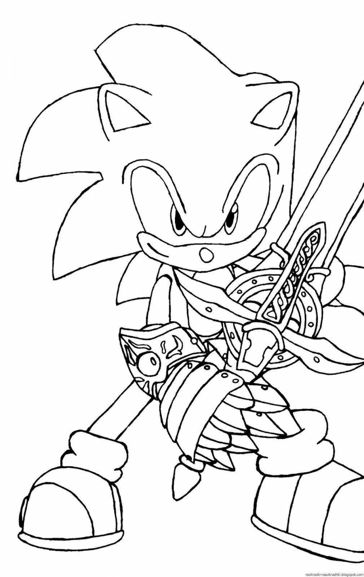 Hyper sonic live coloring page